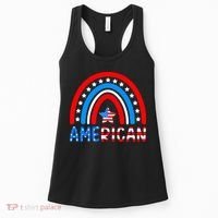 Rainbow American Flag Patriotic Happy 4th Of July Women's Tank Top thumb 0