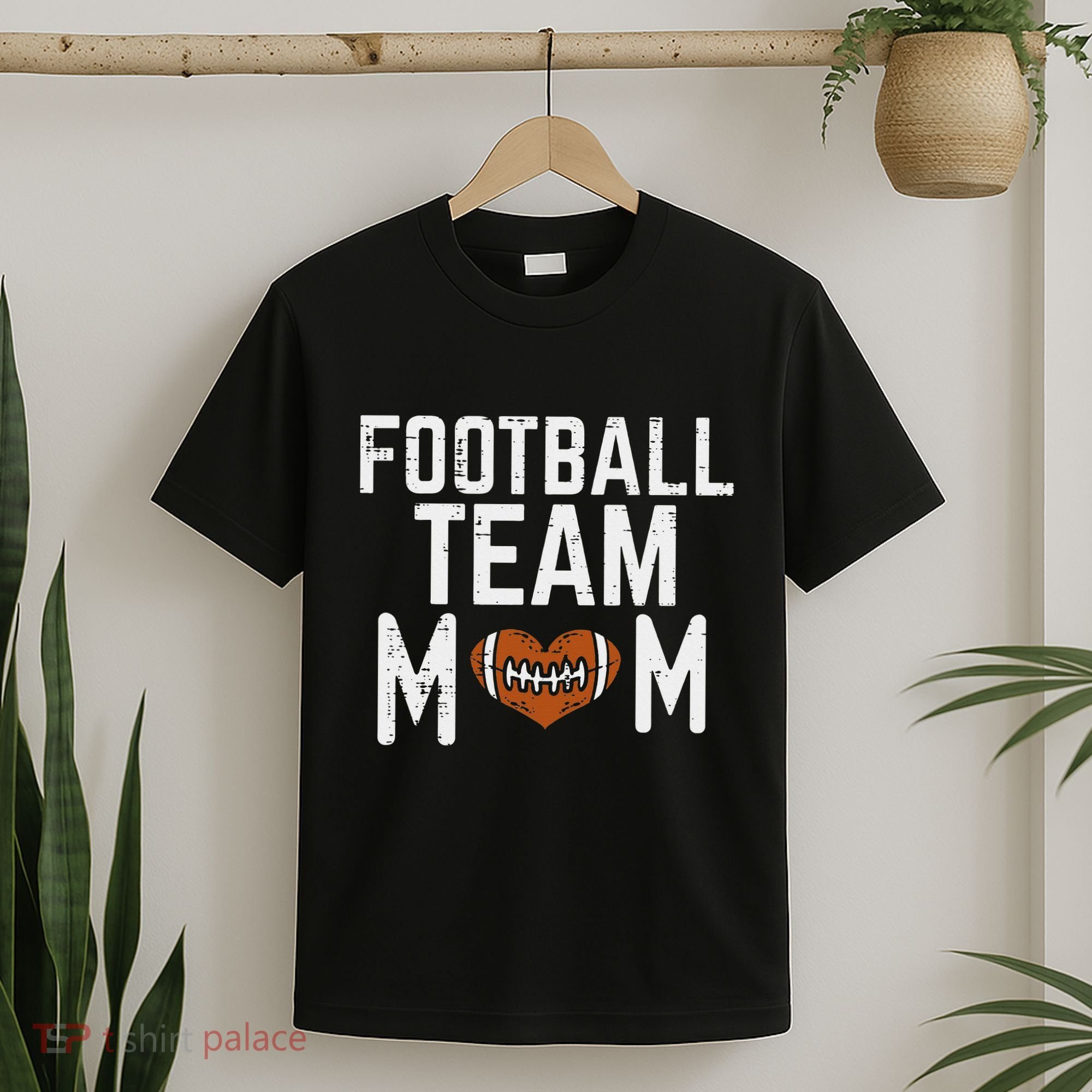 retro American Football Team Mom Family Matching T-Shirt