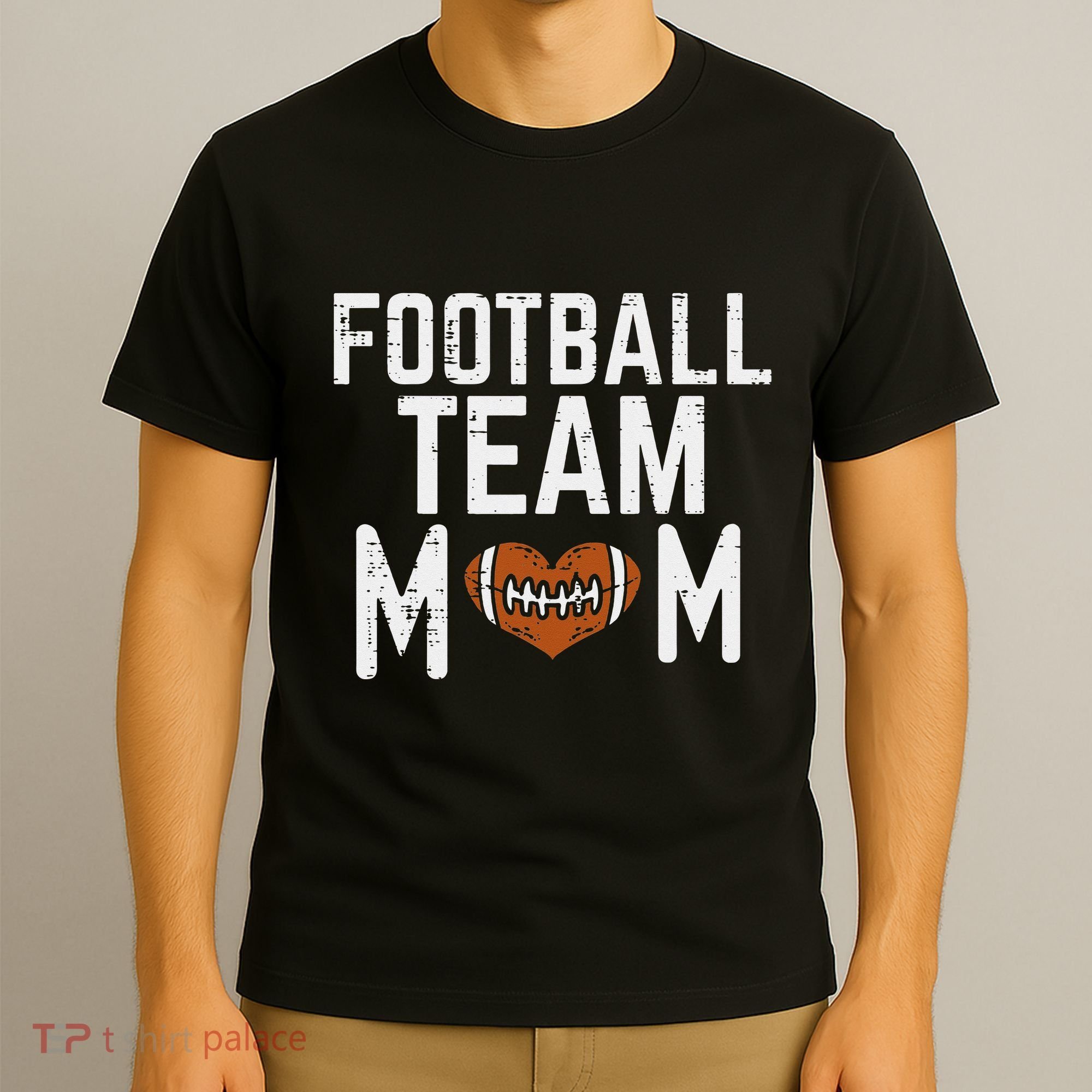 retro American Football Team Mom Family Matching T-Shirt