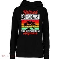 Retired AGRONOMIST Funny Womens Funnel Neck Pullover Hood thumb 0