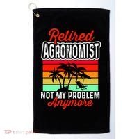 Retired AGRONOMIST Funny Golf Towel thumb 0