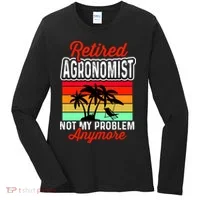 Retired AGRONOMIST Funny Women's Long Sleeve Shirt thumb 0