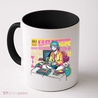 Retro Anime Gamer Girl Classic Coffee Mug thumb 0