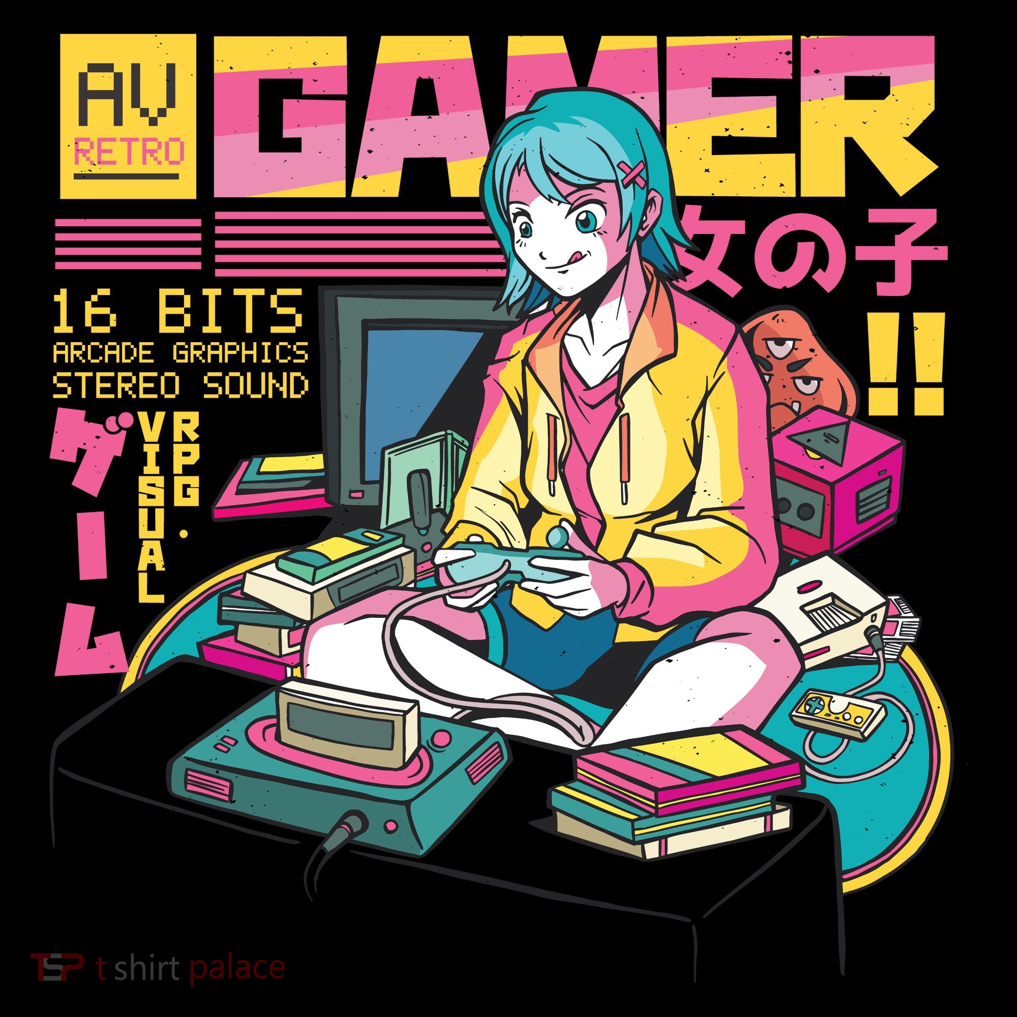 Retro Anime Gamer Girl Classic Coffee Mug