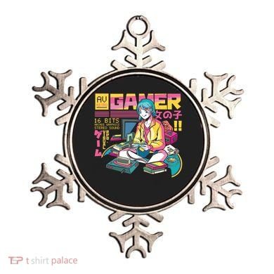 Retro Anime Gamer Girl Classic Ornament