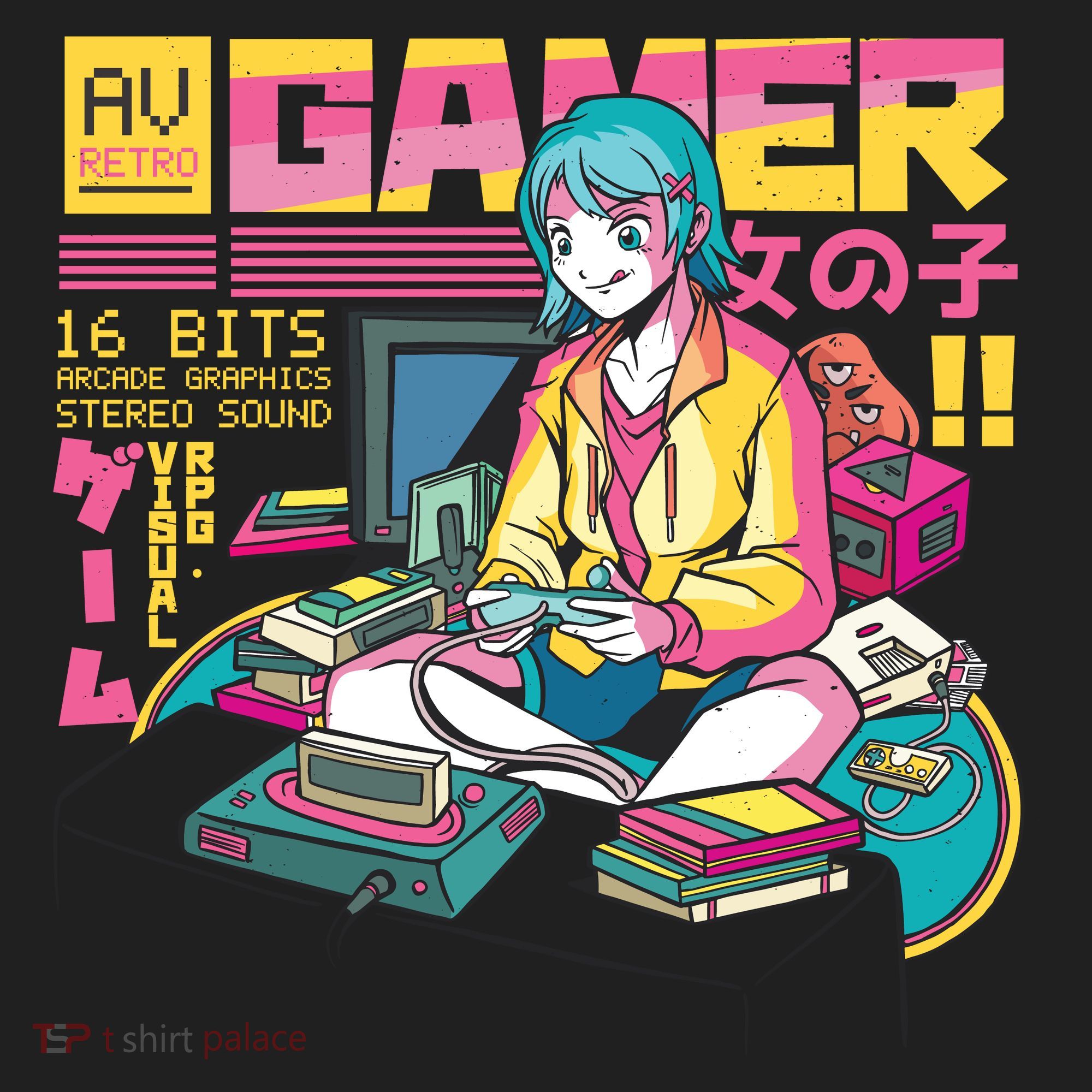 Retro Anime Gamer Girl Classic Hat