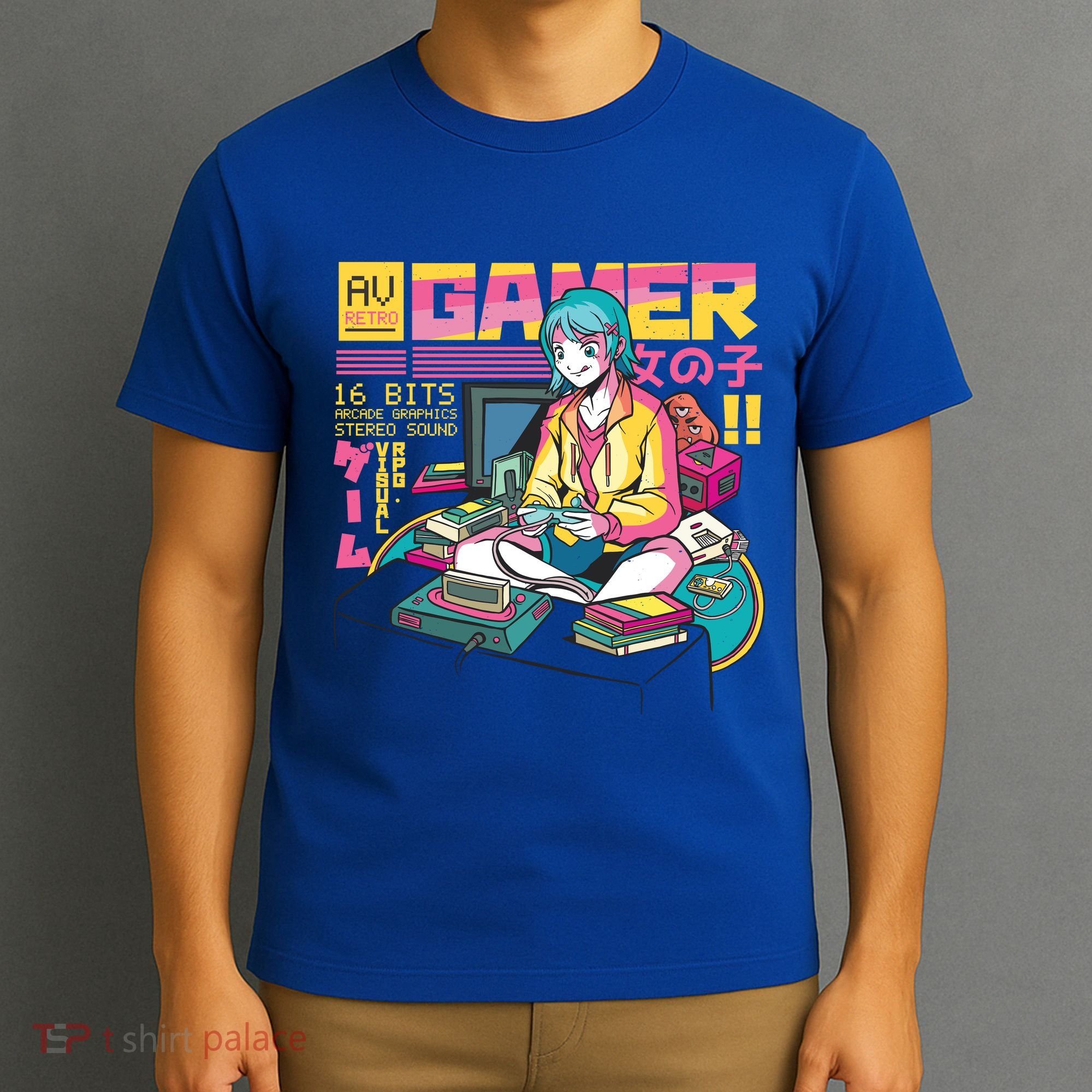 Retro Anime Gamer Girl Classic T-Shirt