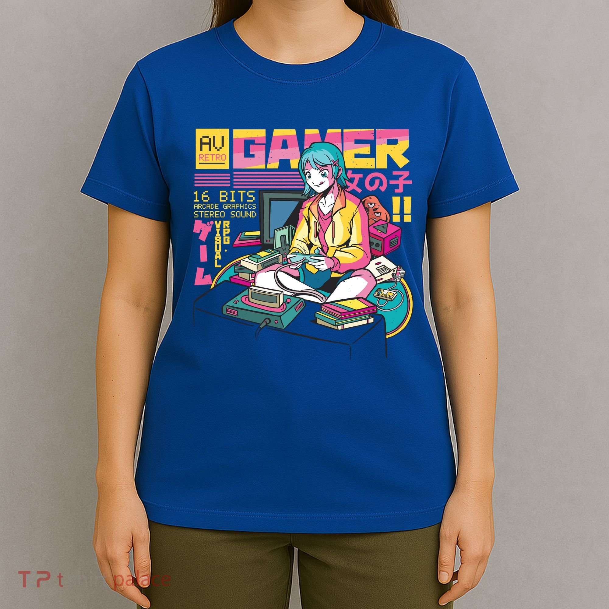 Retro Anime Gamer Girl Classic T-Shirt