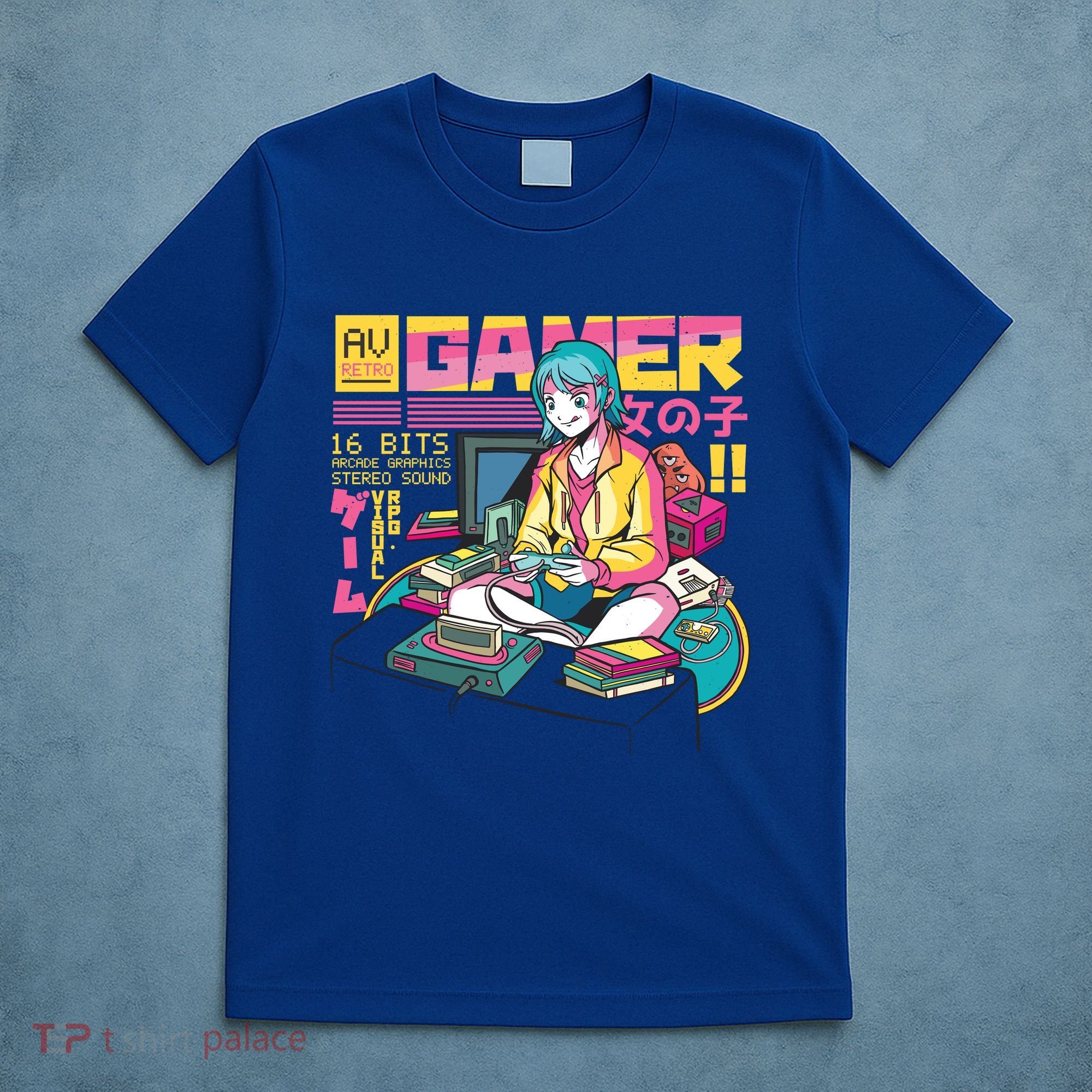 Retro Anime Gamer Girl Classic T-Shirt