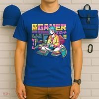 Retro Anime Gamer Girl Classic T-Shirt thumb 6