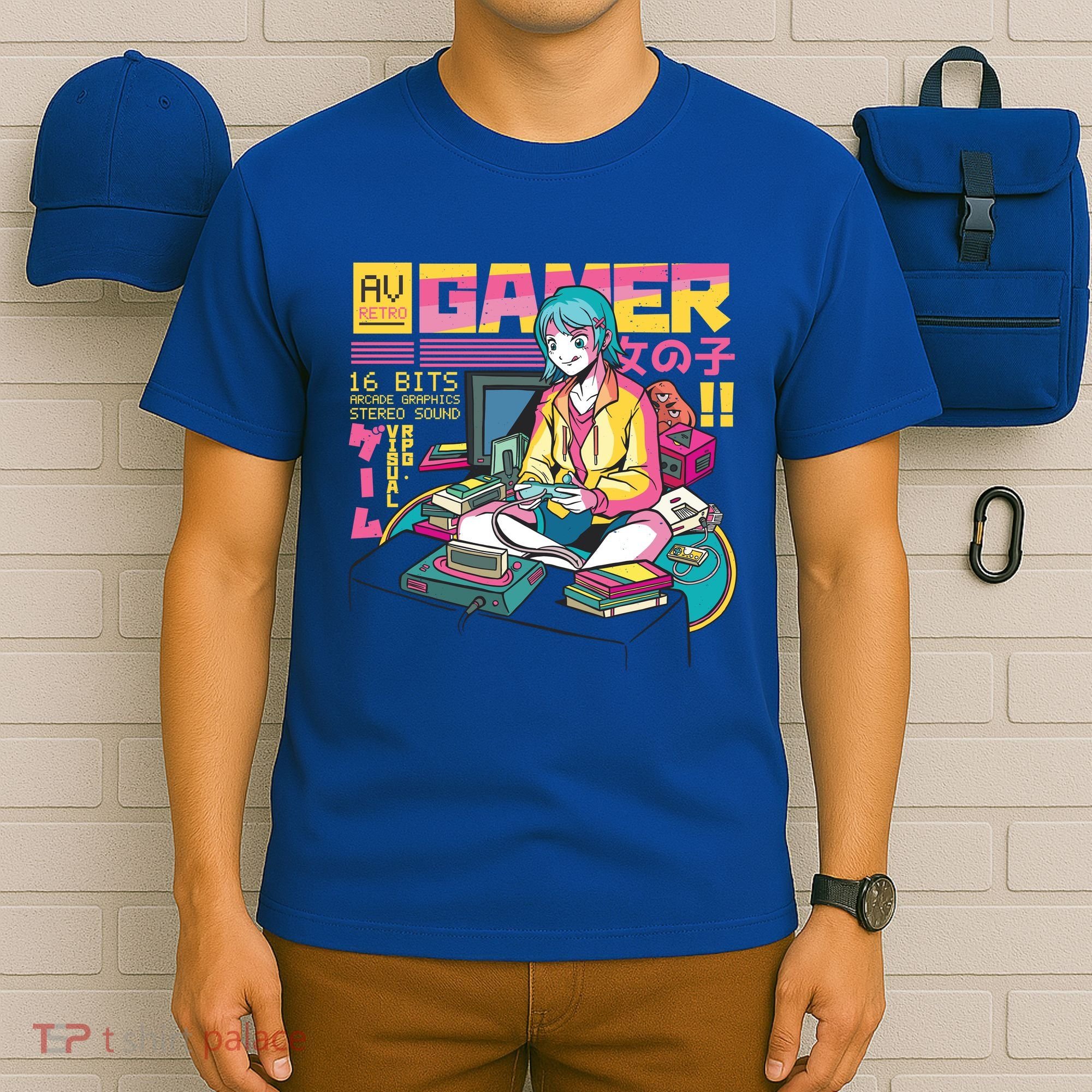 Retro Anime Gamer Girl Classic T-Shirt