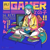 Retro Anime Gamer Girl Classic Coaster thumb 2