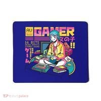 Retro Anime Gamer Girl Classic Mousepad thumb 0