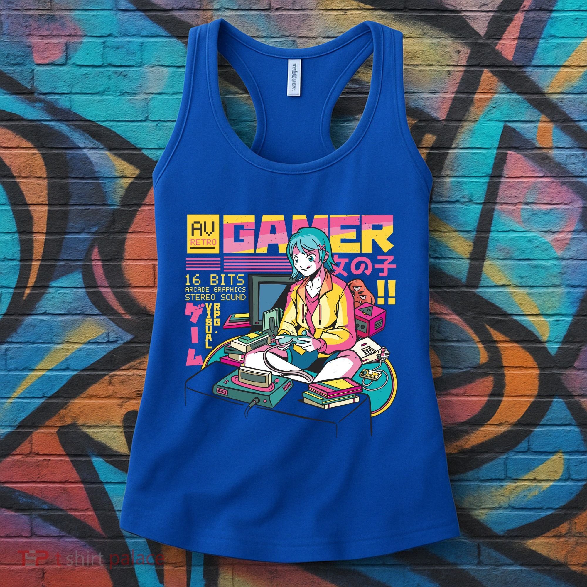 Retro Anime Gamer Girl Classic Women's Tank Top
