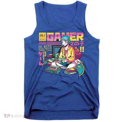 Retro Anime Gamer Girl Classic Tank Top