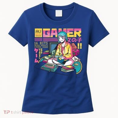 Retro Anime Gamer Girl Classic Women's T-Shirt