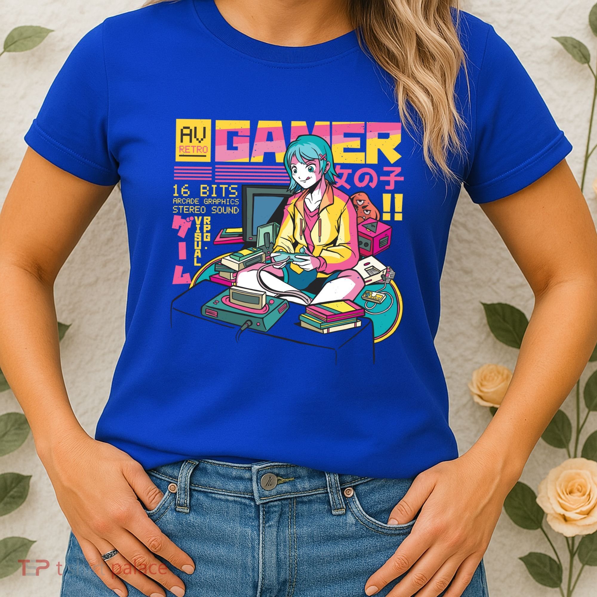 Retro Anime Gamer Girl Classic Women's T-Shirt