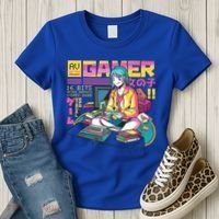 Retro Anime Gamer Girl Classic Women's T-Shirt thumb 3