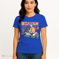 Retro Anime Gamer Girl Classic Women's T-Shirt thumb 4
