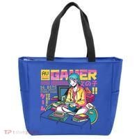 Retro Anime Gamer Girl Classic Tote Bag thumb 0