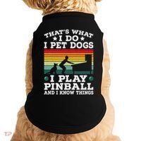 Retro Arcade Game Machine Gamer Pet Dogs Play Pinball Doggie Tank thumb 0