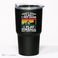 Retro Arcade Game Machine Gamer Pet Dogs Play Pinball Tumbler thumb 0