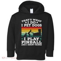 Retro Arcade Game Machine Gamer Pet Dogs Play Pinball Toddler Hoodie thumb 0