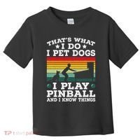 Retro Arcade Game Machine Gamer Pet Dogs Play Pinball Toddler T-Shirt thumb 0
