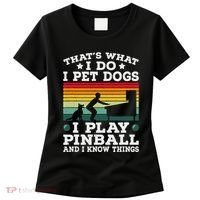 Retro Arcade Game Machine Gamer Pet Dogs Play Pinball Women's T-Shirt thumb 0