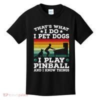 Retro Arcade Game Machine Gamer Pet Dogs Play Pinball Kids T-Shirt thumb 0