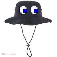 Retro Arcade Game Ghost Eyes Halloween Group Costume Bucket Hat thumb 0