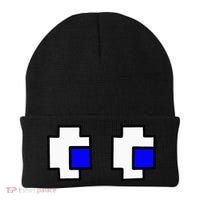 Retro Arcade Game Ghost Eyes Halloween Group Costume Beanie thumb 0
