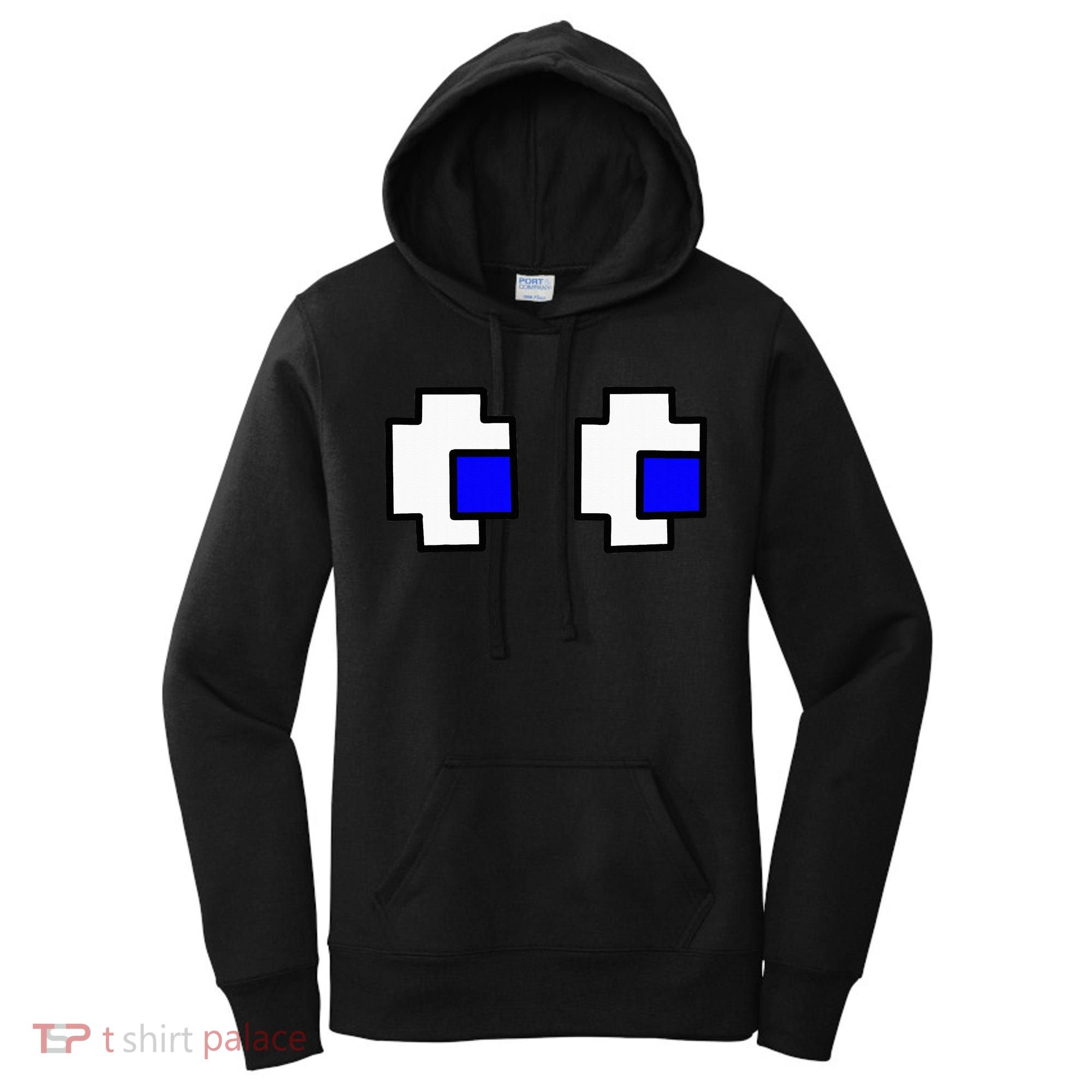 Retro Arcade Game Ghost Eyes Halloween Group Costume Women's Hoodie