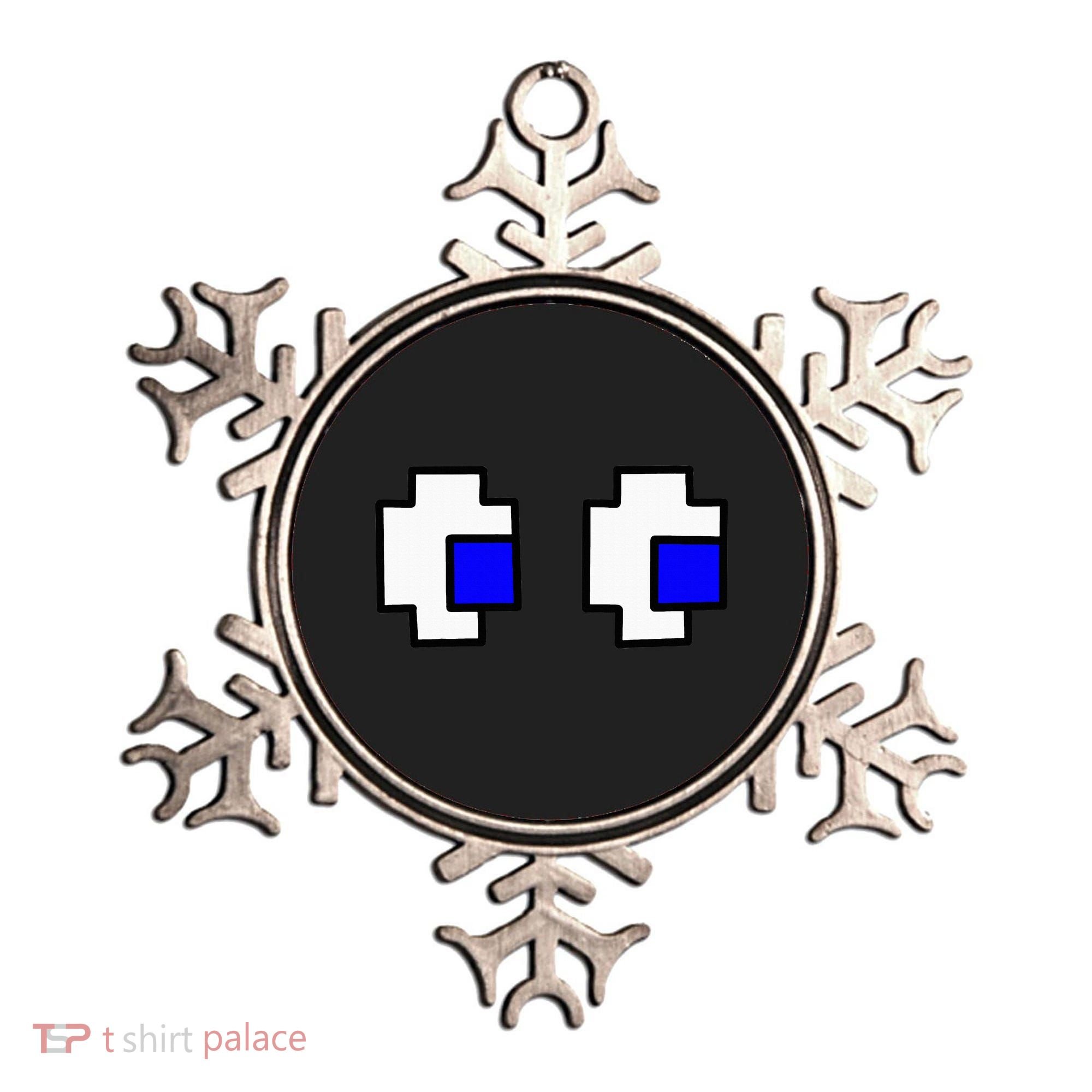 Retro Arcade Game Ghost Eyes Halloween Group Costume Ornament