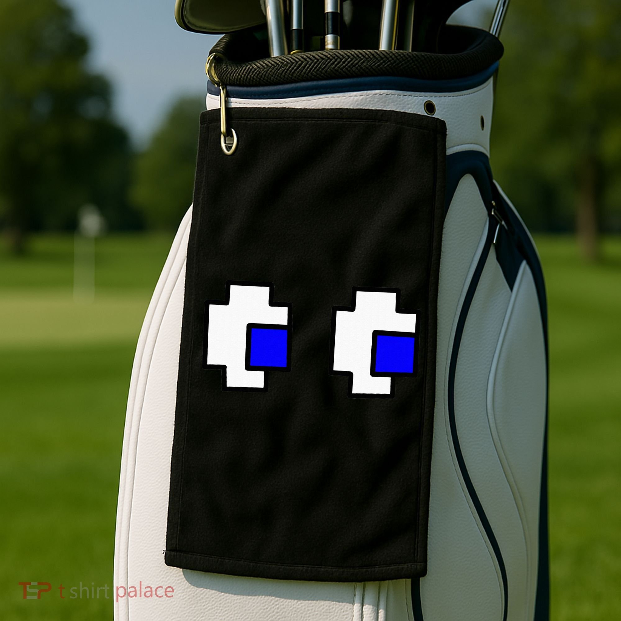 Retro Arcade Game Ghost Eyes Halloween Group Costume Golf Towel