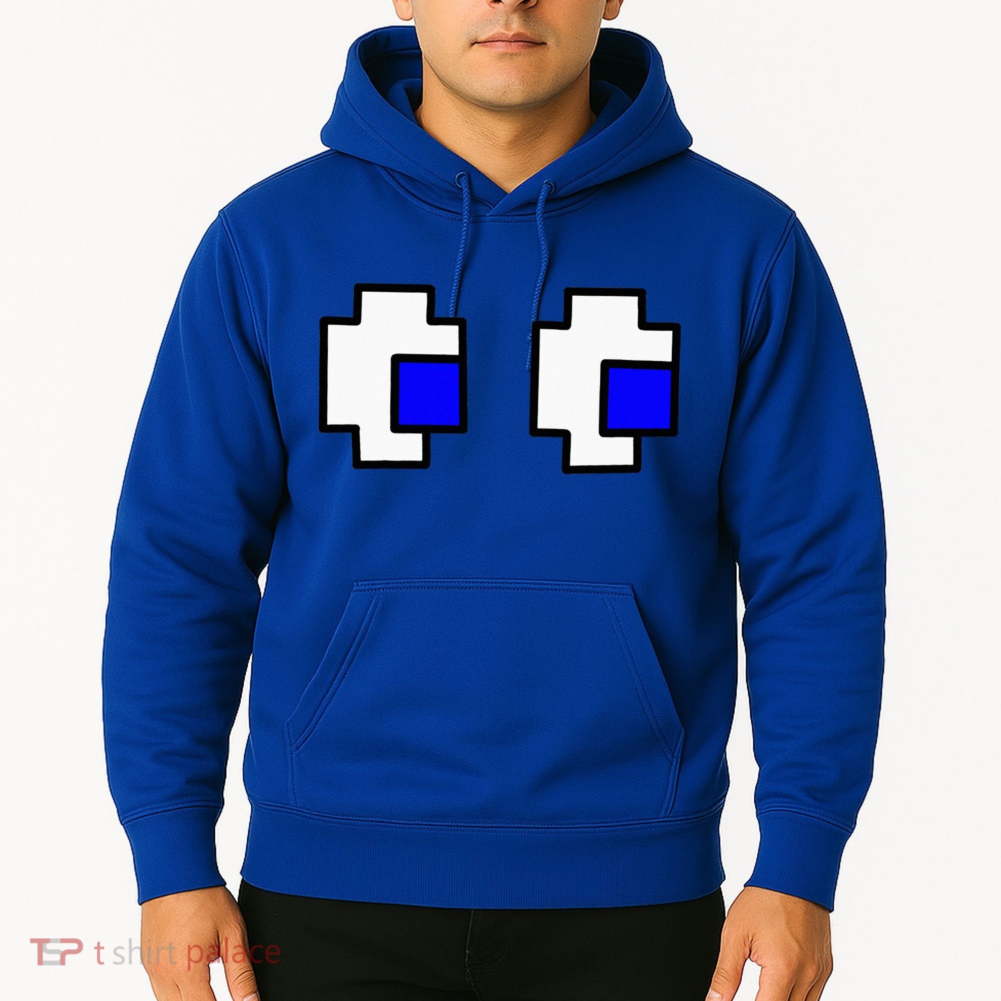 Retro Arcade Game Ghost Eyes Halloween Group Costume Hoodie