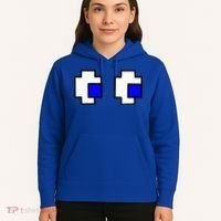 Retro Arcade Game Ghost Eyes Halloween Group Costume Hoodie thumb 5