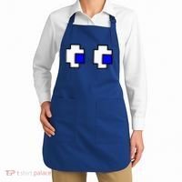 Retro Arcade Game Ghost Eyes Halloween Group Costume Apron thumb 2