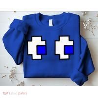 Retro Arcade Game Ghost Eyes Halloween Group Costume Sweatshirt thumb 2