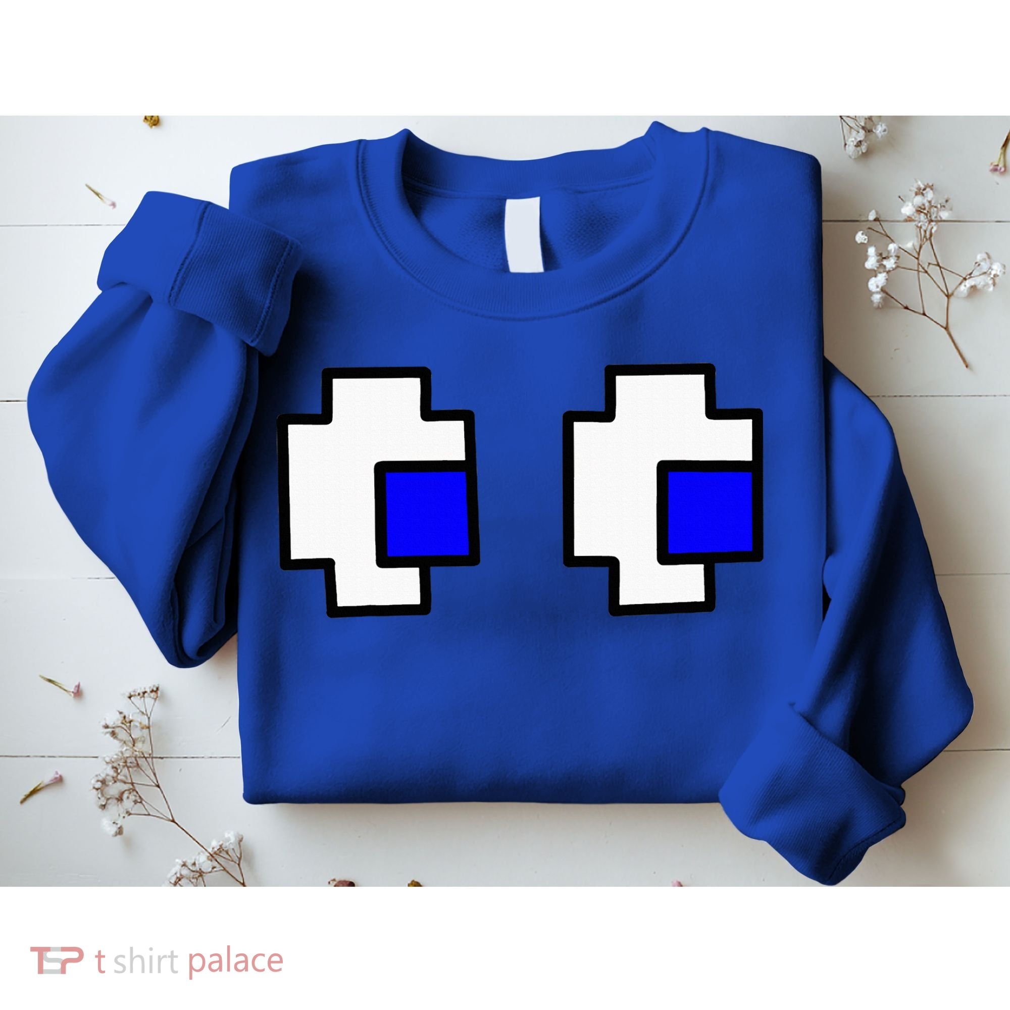 Retro Arcade Game Ghost Eyes Halloween Group Costume Sweatshirt