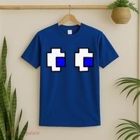 Retro Arcade Game Ghost Eyes Halloween Group Costume T-Shirt thumb 2