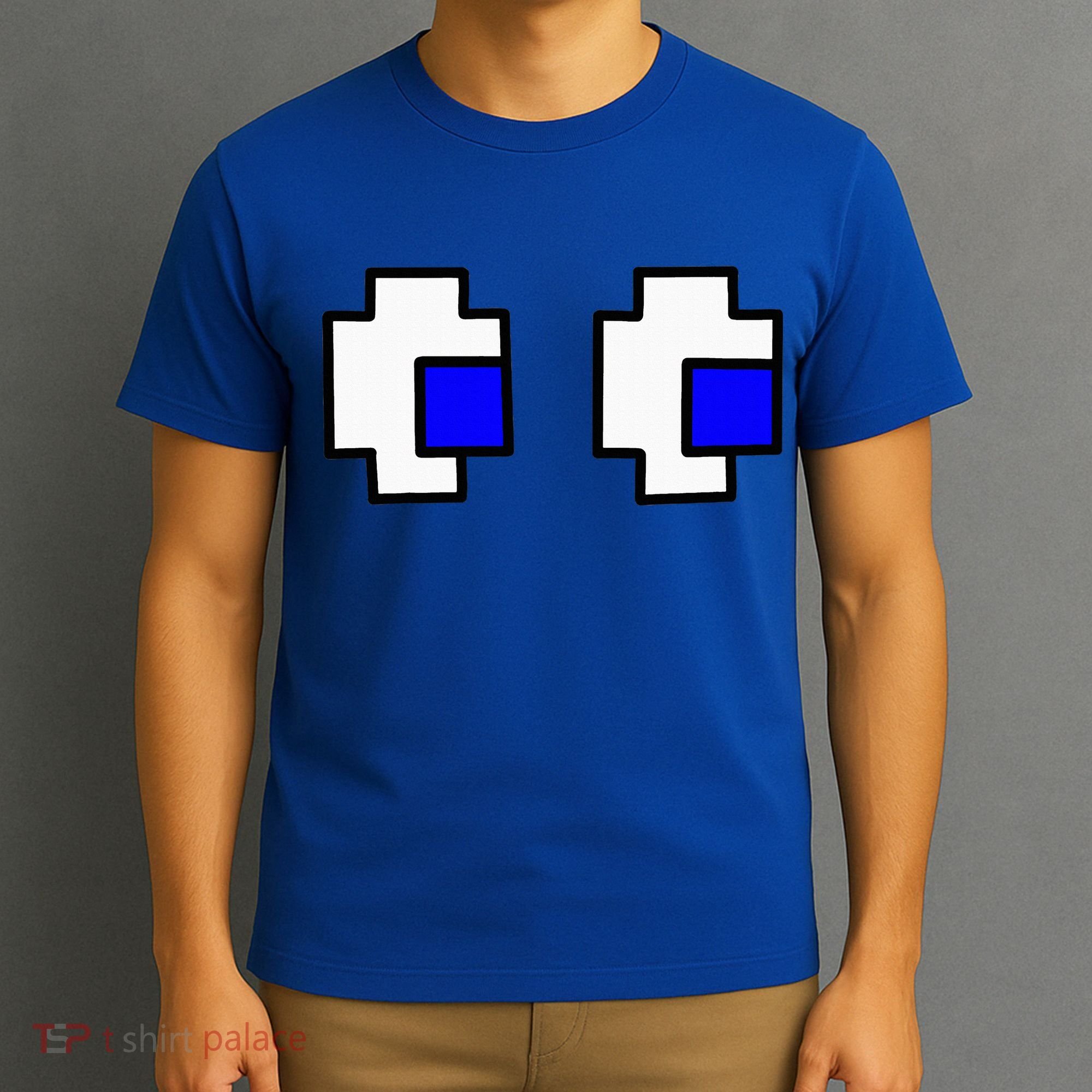 Retro Arcade Game Ghost Eyes Halloween Group Costume T-Shirt