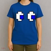 Retro Arcade Game Ghost Eyes Halloween Group Costume T-Shirt thumb 4