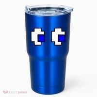 Retro Arcade Game Ghost Eyes Halloween Group Costume Tumbler thumb 0