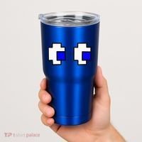 Retro Arcade Game Ghost Eyes Halloween Group Costume Tumbler thumb 2