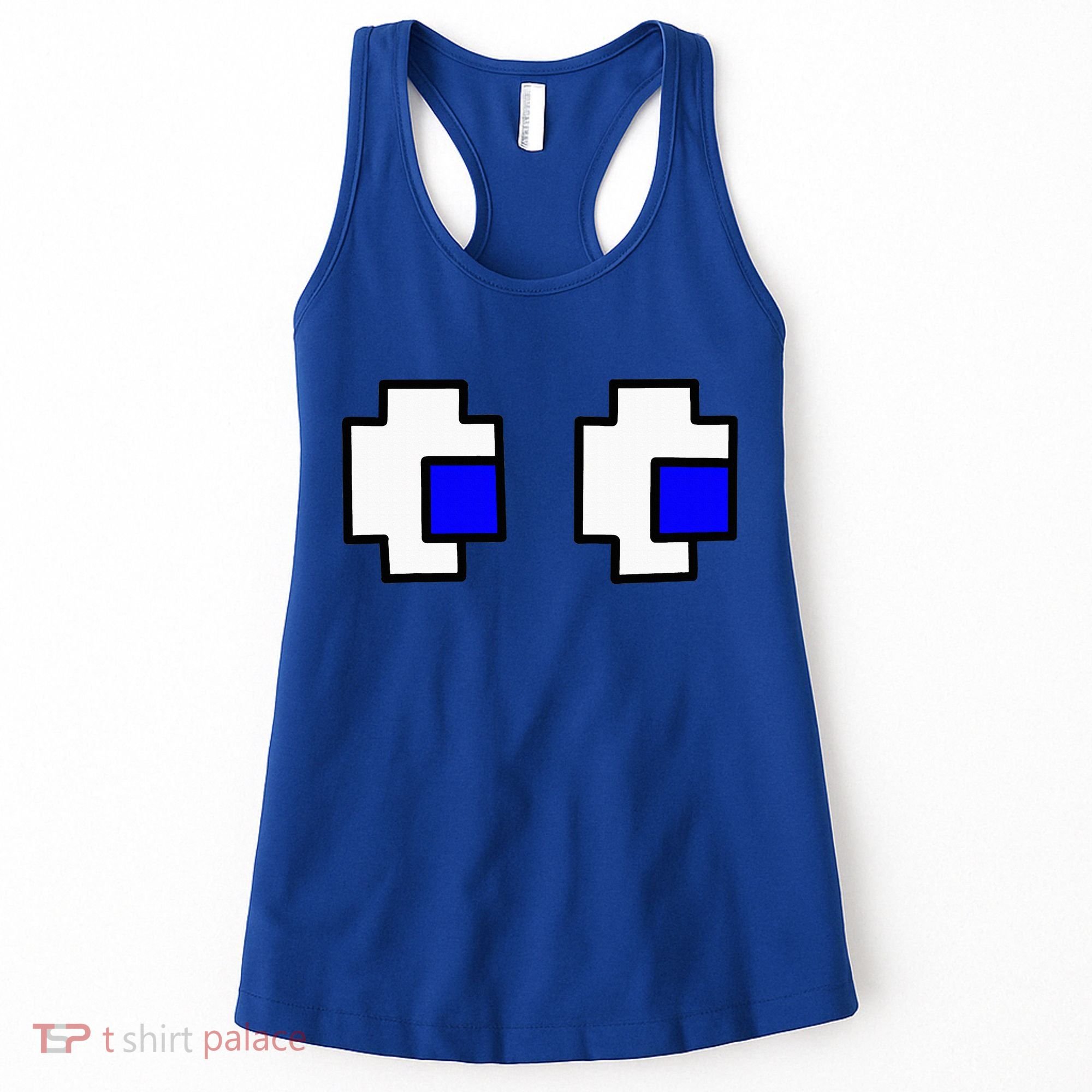 Retro Arcade Game Ghost Eyes Halloween Group Costume Women's Tank Top