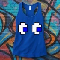 Retro Arcade Game Ghost Eyes Halloween Group Costume Women's Tank Top thumb 3