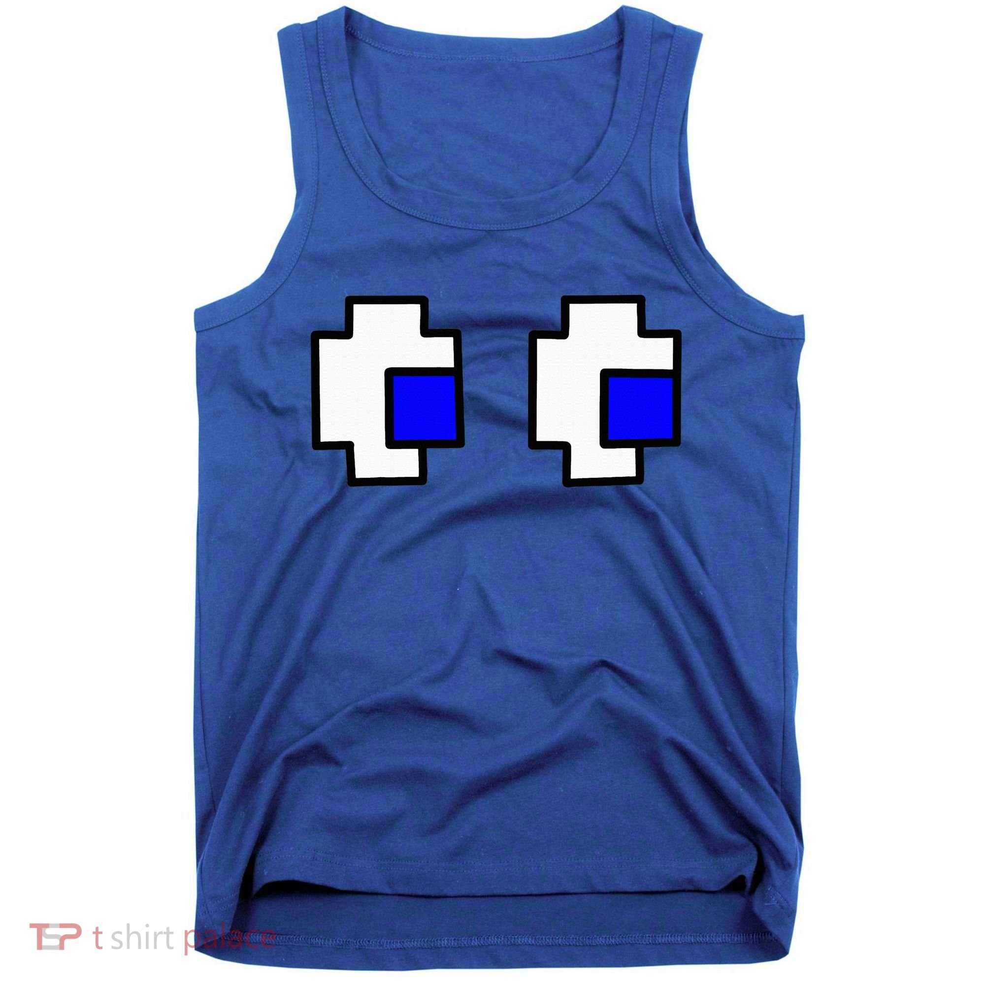 Retro Arcade Game Ghost Eyes Halloween Group Costume Tank Top