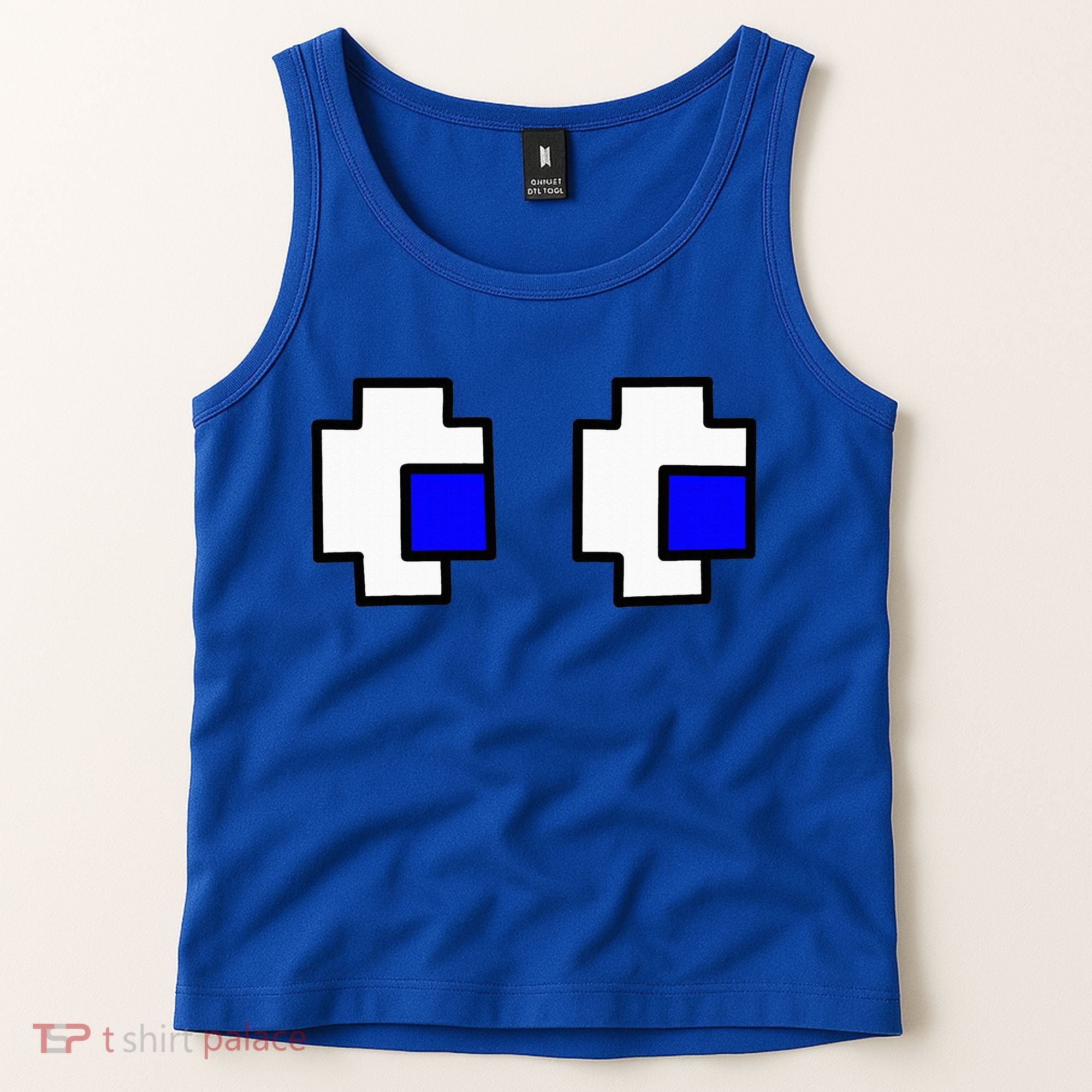 Retro Arcade Game Ghost Eyes Halloween Group Costume Tank Top