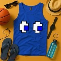 Retro Arcade Game Ghost Eyes Halloween Group Costume Tank Top thumb 4